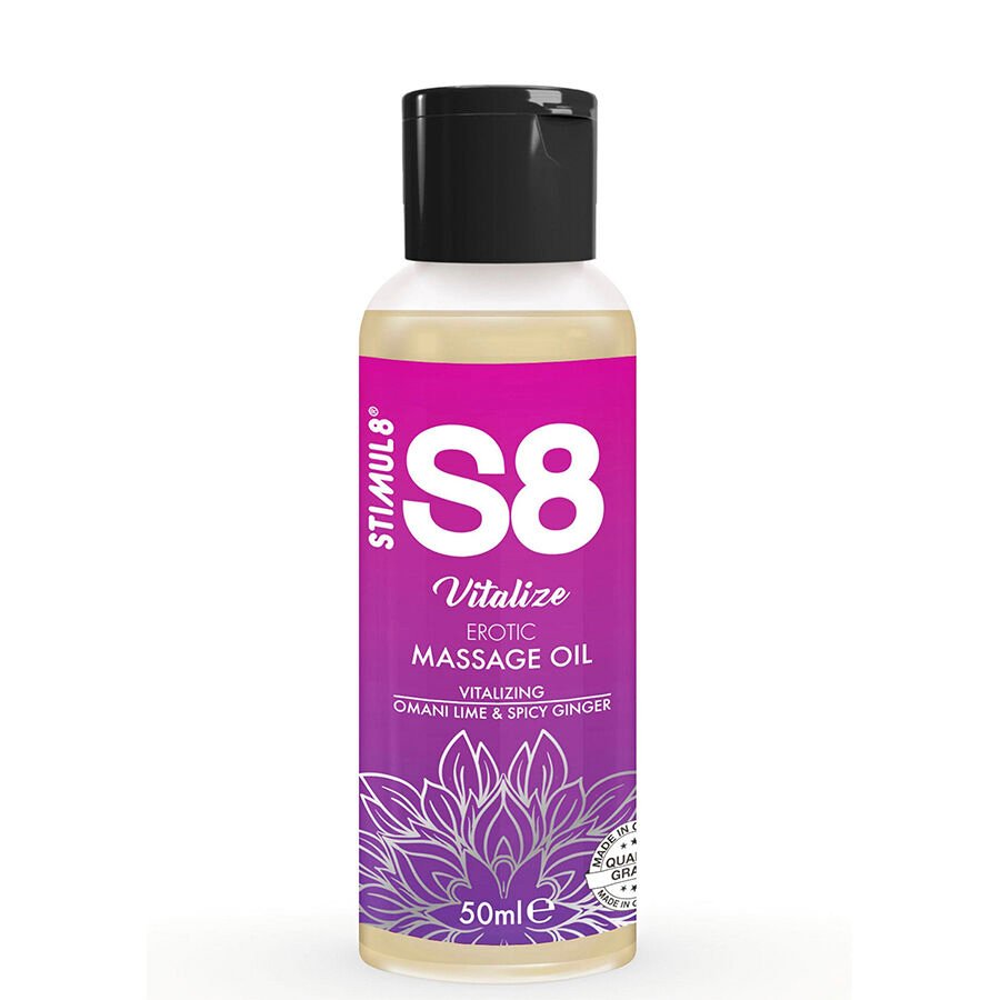 STIMUL8 - S8 VITALIZE EROTIC MASSAGE OIL LIME 50 ML